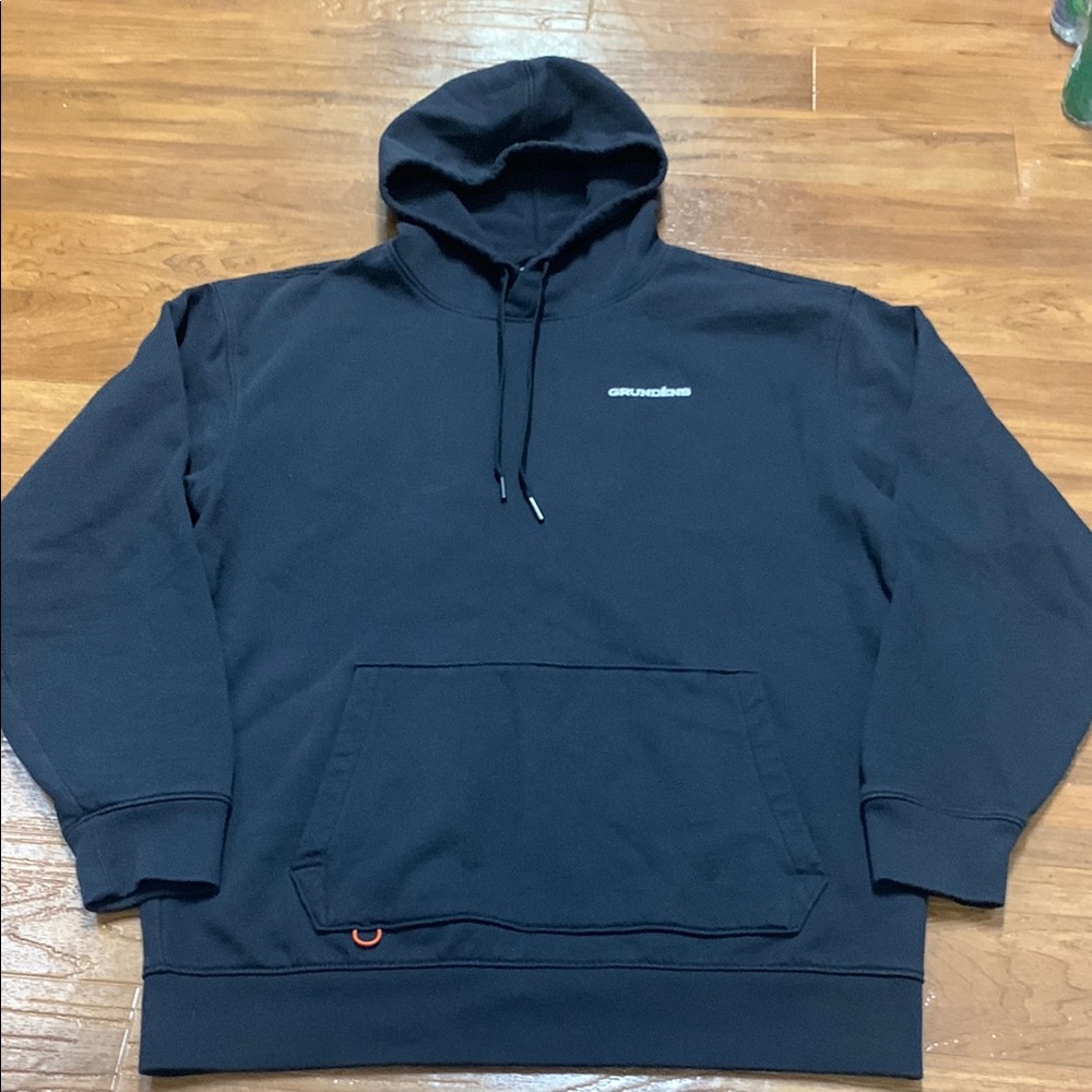 Grundens Black Pullover Hoodie with Subtle Logo